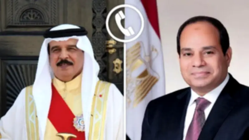 الرئيس السيسي يتلقى تهنئة من ملك البحرين بمناسبة عيد الأضحى