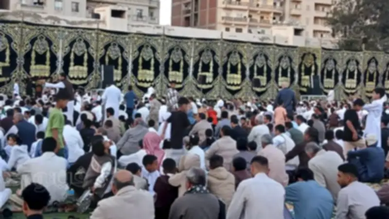 توافد كبير من الأهالي والمصطافين على ساحات صلاة عيد الأضحى بمطروح