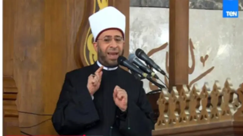 وزير الأوقاف يدعو لحفظ البلاد في خطبة عيد الأضحى أمام السيسي