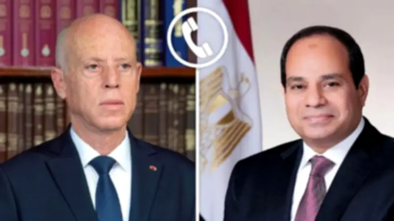 الرئيس السيسي يتلقى تهنئة عيد الأضحى من نظيره التونسي قيس سعيد وبحث العلاقات الثنائية