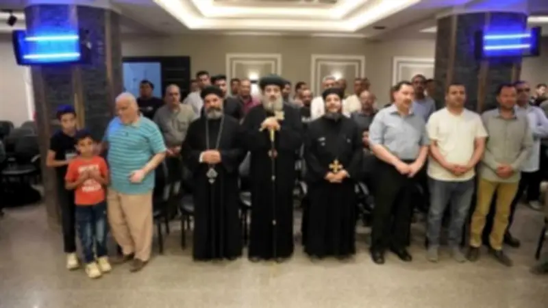 الأنبا فيلوباتير يترأس اجتماع مرتلي كنائس إيبارشية أبو قرقاص وأسرهم