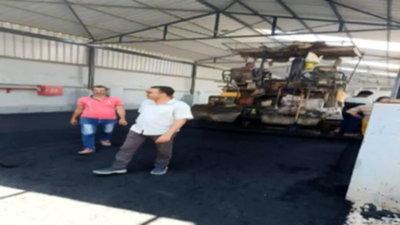 بدء رصف مجمع مواقف المنيا المطور على طريق مصر - أسوان الزراعي