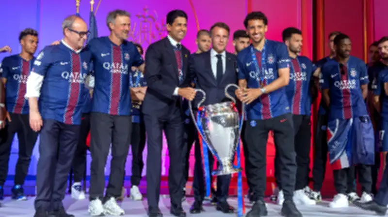 ماكرون يستقبل باريس سان جيرمان ويطالب منتخب فرنسا بالنجمة الثالثة في المونديال