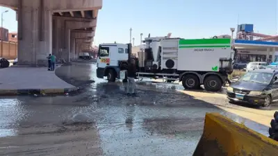 كسر مفاجئ بماسورة مياه رئيسية يقطع الخدمة عن العجمي 16 ساعة