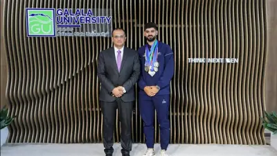 طالب بجامعة الجلالة يحقق إنجازًا رياضيًا ببطولة كأس مصر للتايكوندو 2026