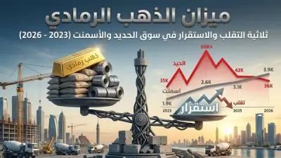 ميزان الذهب الرمادي: 3 سنوات من التقلب والاستقرار في سوق الحديد والأسمنت (2023-2026)