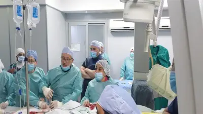 نجاح تركيب 4 صمامات رئوية متطورة للأطفال بالقسطرة في أبو الريش الياباني