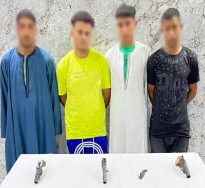 ضبط 4 أشخاص ظهروا بأسلحة نارية في زفاف بأسيوط