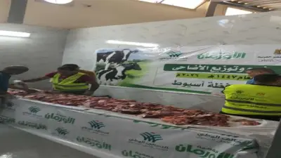 التحالف الوطني يوزع لحوم 40 عجلاً على الأسر الأولى بالرعاية في أسيوط