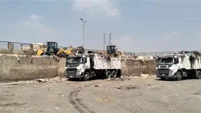 رفع 600 طن مخلفات بالمحطة الوسيطة بكفر الدوار