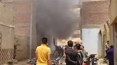 حريق يلتهم معرض أجهزة كهربائية بالوادي الجديد دون إصابات