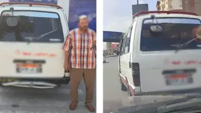 ضبط سائق ميكروباص تعدى على قائد سيارة بالشرقية أعلى كوبرى