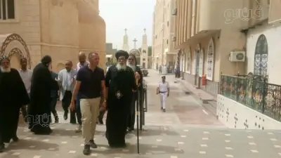 محافظ أسوان يزور دير الأنبا باخوميوس بإدفو لتعزيز الوحدة الوطنية