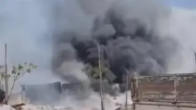 حريق هائل في شونة خردة بكوم النور بالدقهلية يثير الذعر