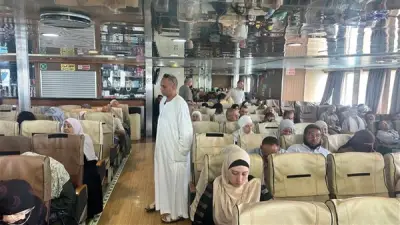 انطلاق أولى أفواج الحج البري من ميناء نويبع البحري