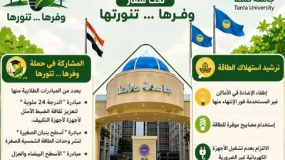 جامعة طنطا تواصل فعاليات مبادرة ترشيد استهلاك الطاقة ضمن خطة وطنية