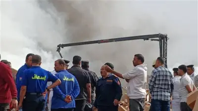 السيطرة على حريق في مصنع ملابس بقرية دير أبو حنس في المنيا دون إصابات