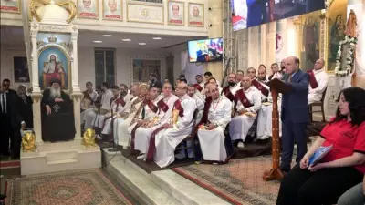 محافظ الغربية يحتفل باليوبيل الذهبي للأنبا بولا في مطرانية طنطا
