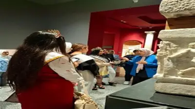 المتحف اليوناني الروماني يستقبل متسابقات ملكة جمال البحر المتوسط
