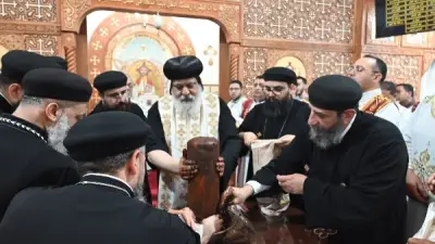 تذكار تكريس كنيسة الشهيدة دميانة بالمعصرة يشهد حضورًا كبيرًا