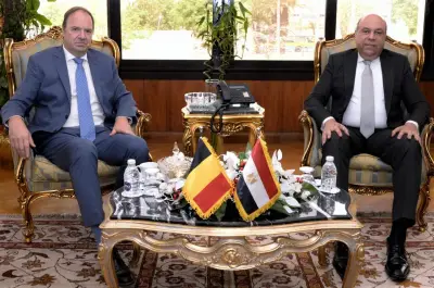وزير الطيران المدني يبحث مع سفير بلجيكا تعزيز الربط الجوي بين البلدين