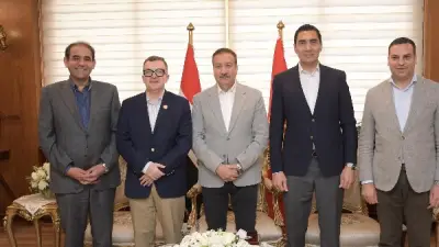 محافظ بورسعيد يستقبل وزيري التخطيط والرياضة لتفقد المنشآت الرياضية والتعليمية