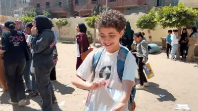 فرحة وغناء لطلاب الابتدائية بالدقهلية بعد انتهاء الامتحانات