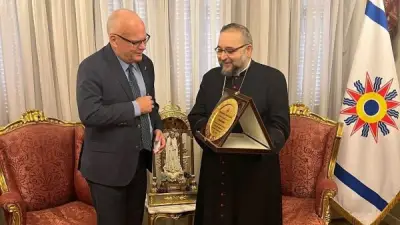 الخورأسقف بولس ساتي يستقبل السفير السويدي في مصر الجديدة