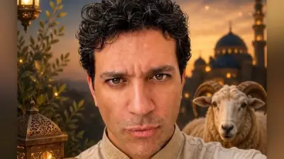 حسن الرداد يحتفل بعيد الأضحى بصورة ذكاء اصطناعي مع خروف العيد