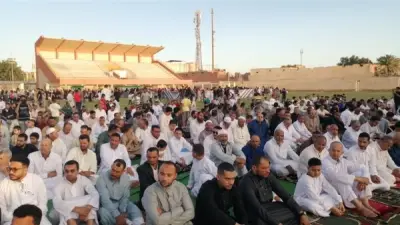 آلاف المواطنين يؤدون صلاة عيد الأضحى بساحات ومساجد الوادي الجديد