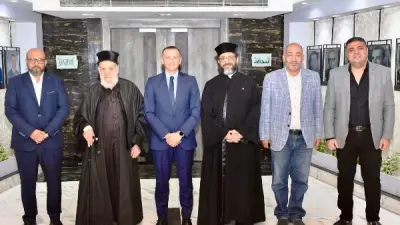 وفد الكنيسة الكاثوليكية بأسوان يهنئ قيادات المحافظة بعيد الأضحى