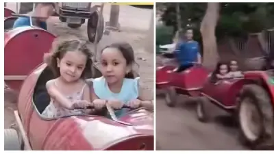 طفطف الغلابة.. براميل وجرار زراعي يرسمون البهجة على وجوه الأطفال في عيد الأضحى