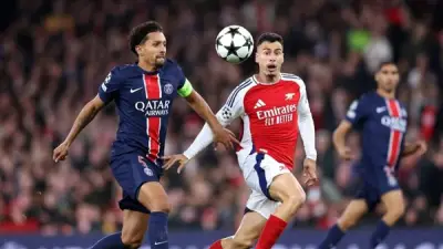 أرسنال يتقدم على باريس سان جيرمان بهدف هافرتز في نهائي دوري أبطال أوروبا