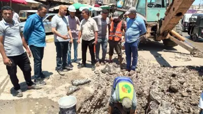 محافظ كفر الشيخ يوجه بصيانة خط مياه الشرب في الحامول