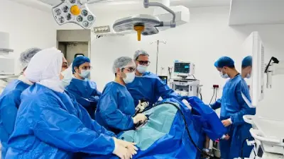نجاح استئصال ورم ضخم بأحدث تقنيات المناظير ببورسعيد