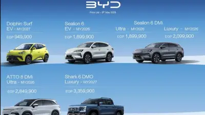 BYD تعلن أسعار بيك أب Shark 6 الكهربائية في مصر بـ 3.36 مليون جنيه