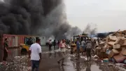 ارتفاع عدد مصابي حريق مخزن بطاريات وإطارات بقليوب إلى 12 شخصًا