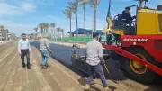 استمرار تطوير كورنيش النرجس والزهراء بمدينة بلطيم استعدادًا لموسم صيف 2026