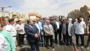 محافظ بني سويف يتابع جهود السيطرة على حريق مصنع ورق ببياض العرب