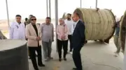 محافظ الوادي الجديد تتابع إنشاء وحدة تدوير مخلفات النخيل الجديدة بالخارجة