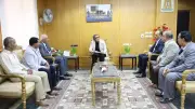 محافظ الوادي الجديد تبحث مع أكساد مشروعي الواحات الخضراء وتثبيت الكثبان