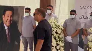 رامي صبري وهشام عباس ومصطفى كامل في وداع هاني شاكر