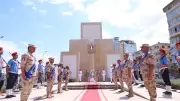 مسيرة طلابية حاشدة بالورود والأعلام احتفالاً بالعيد القومي لدمياط