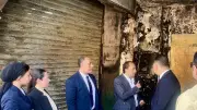 النيابة الإدارية تعاين حريق محل ملابس بالجيزة وإصابة طالبات باختناق