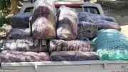 التحفظ على لحوم فاسدة ومكرونة وكيك منتهية الصلاحية في حملة تموينية بالفيوم