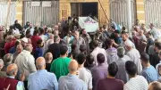 تشييع جنازة طفل قتل على يد زوج والدته في المنوفية