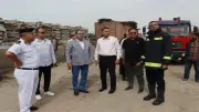 محافظ القليوبية ومدير الأمن يتابعان السيطرة على حريق مخزن موتوسيكلات بعزبة الحجر