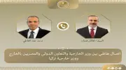 وزير الخارجية يبحث مع نظيره التركي خفض التصعيد الإقليمي