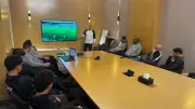 حسين عبد اللطيف يحاضر لاعبي الناشئين قبل مواجهة إثيوبيا في أمم أفريقيا