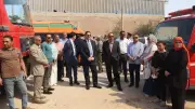 محافظ سوهاج ومدير الأمن يتابعان حريق مصنع حلج أقطان بغرب طهطا